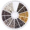 PH PandaHall 1 Scatola Promo Fisso Perline Piccole Crimp Beads Copre per Fabbricazione di Gioielli