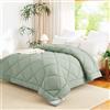 WAVVE Piumino Relleno Nórdico 180x200 cm per Letto 150, Piumino in Fibra 300gr/m², Leggero, Morbido, Traspirante per Autunno e Inverno (180x200 cm, Verde Salvia)
