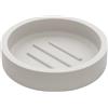Inbagno Porta Saponetta Solida In Poliresina Crema Della Linea Marica, Diam 11 x H 2,5 Cm