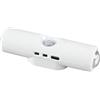 ZWEquipint Lampada da parete magnetica a induzione intelligente con sensore di movimento, ricarica USB, faretto LED luce notturna per camera da letto, corridoio, bianco (tre colori)