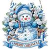MOGTAA Kit natalizio da appendere per adulti e bambini, pittura con diamanti 5D a forma speciale con pupazzo di neve, kit con ciondolo a forma di pupazzo di neve, con strass di cristallo, decorazione