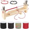 Eulihent Fabbricante di Braccialetti Regolabile U Forma Telaio Legno per Infilare Legno Paracord Jig Macchina Strumento Braccialetto Bracciale in Paracord Tessitore con 4 Rotoli Fili per Intrecciare