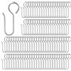HO-SFSM 100 Pezzi Ganci Tende Metallici, Ganci per Binari per Tende da Doccia | Ideali per Tende da Finestra, Doccia, Cucina, Camera da Letto, Facili da Montare, Robusti e Resistente alla Corrosione
