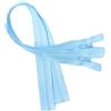 KGS Cerniere divisibili, chiusura lampo da 5 mm, in plastica per giacche, 2 pezzi per confezione (azzurro, 65 cm)
