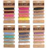 FIUTEKO Filo per braccialetti, 24 colori, Cordino cerato 1 mm, 6 schede, 120 yards | 24 colori su 6 schede, 5 yard per colore; cordino cerato 1 mm per intrecciare, annodare, perline e creazione di gioielli