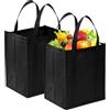 Dhisperares 2 Pezzi Borsa Della Spesa Pieghevole Riutilizzabile, 37 X 31 X 24 cm Nera