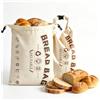 maljixm Sacchetto Pane Cera D'api Riutilizzabile, Beige, Bianco, 2 Pezzi | Beeswax Bread Bags, Design con Chiusura a Scatto, Ideale per la Conservazione dei Prodotti da Forno Fatti in Casa