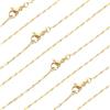 Beebeecraft 6 pz 45 cm 17.8 Pollici Catene Serpentine Placcato Oro 18k Cavo Fine Cordolo Catene per Collane Sfuse con Chiusure A Moschettone per Creazione di Gioielli