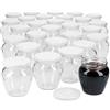 MamboCat Set di 75 barattoli per marmellata da 212 ml + Coperchio Twist-off da 63 mm Colore Bianco per Conserve, Miele, Confetture e Gelatina
