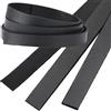 GORGECRAFT Cordoncino di Cuoio Piatto 80cmX10mm, Striscia di Pelle Vera Spessa 2mm, Cinturino Nero in Vacchetta per Braccialetti e Collana - 3 Rotoli