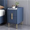 LYDZT smart nightstand table Comodini Comodino piccolo minimalista con 2 cassetti e 4 gambe in metallo Comodino in legno di lusso Armadio portaoggetti Installazione libera Divano letto Tavolino st