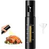 Cryptisg 100 ml Spray Olio Cucina,Spruzzino Olio per Friggitrice Aria（Nero） | Spruzzino Olio, Spruzzino Nebulizzatore, Nebulizzatore per Olio Alimentare, per Vetro e Acciaio Inox BPA-Free, Imbuto