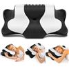 DONAMA Cuscino Cervicale Memory Foam Farfalla per Dormire, 2 Altezze | Comfort per collo e spalle, Cuscino Ergonomico per ogni posizione, misura 64x39x10/13 cm, ideale per tutta la famiglia