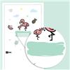 Stellasticker - Adesivo porta cameretta personalizzato con nome - decorazione da porta per bambini - facile da applicare e si rimuovere senza residui - ideale per maschietti e femminucce (Fenicottero)