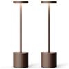 YIKUI Lampada da Tavolo Senza Fili Ricaricabile per Esterno, Interni (2 Rusty) | lampade a led da tavolo ricaricabili, 6000 mAh batteria, luce dimmerabile, 3 modalità di colore, per sala da pranzo
