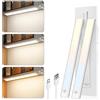 Macchiatto Luce Armadio LED con Sensore Movimento, Barra LED Sottopensile Dimmerabile Ricaricabile USB-C, Batteria 2200mAh, 3 Colori (3000K/4000K/6500K), Magnetica, per Cucina, Scale, Camere, 2 Pezzi 41cm