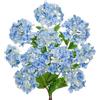 Briful Set di 5 ortensie artificiali, 50 cm, fiori decorativi con due boccioli, ortensie artificiali blu, per composizione floreale e decorazione della casa