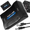Retoo SCART a HDMI, convertitore da SCART a HDMI, adattatore video audio trasduttore 1080P HD per HDTV STB VHS Xbox PS3 Sky Blu-ray DVD Player, adattatore per HDTV VHS, supporta PAL, NTSC3.58 NTSC4,43