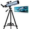 Bresser Youngster Telescopio per bambini dai 6 anni 70/400 con smartphone