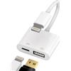zoyuzan Adattatore USB a Lightning(2 in 1) caricatore cavo Iphone Jack USB A Camera Flash Disco OTG 3.0 Ricarica Presa Certificato Apple MFI per 14 13 12 11 Pro Max 7 8 Plus X Se Xs Xr Ipad Air Stick