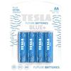 TESLA Blue zinco-carbone batterie AA (R06, batteria a matita, blister) 4 pezzi