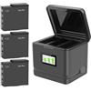 CQJFCYBRA 2200mAh, Compatibile For Insta, For Batteria 360 Ace Pro Ace + Caricabatterie Display A Colori OLED For Accessori Batteria 360 Ace Pro(3BatteryWithCharger)