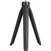 HUSHUI Mini Treppiede da Tavolo Regolabile da 19 Cm, Staffa Portatile per Telefono con Luce di Riempimento per Videochiamate, Insegnamento Dal Vivo, Plastica Nera, 1 unità