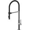 Paffoni Chef miscelatore lavello con doccetta cromo/nero opaco CH179CRNO