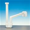 Lira 1643.001 - Sifone eccentrico bianco Ø32/Ø40 per bidet e lavabo