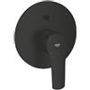 Grohe Eurosmart Miscelatore Vasca-Doccia Nero Opaco, Installazione a Parete 194502433 - SilkMove® & FastFixation