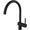 Paffoni Light miscelatore lavello cucina nero opaco LIG280NO