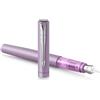 Parker Penna stilografica Vector XL | Laccatura lillà metallizzato su ottone | Pennino medio con ricarica di inchiostro blu | Confezione regalo