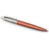 Parker Jotter Penna a Sfera | Dettagli Cromati | Confezione Regalo | Chelsea Orange + Quinkflow Ricarica per Penna a Sfera | Punta Media | Confezione da 2 Pezzi | Blu