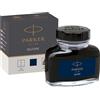 Parker flacone di inchiostro liquido Quink per penna stilografica | 57 ml | con confezione | blu/nero