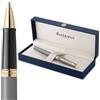 Waterman Hemisphere Fountain Pen, Black Lacquer barrel, Gold trims, medium Nib - Gift boxed