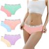 Desanlapi Mutande Ragazza Adolescenti in Cotone Morbidi Vita Media Slip Bambina Elasticizzato Intimo 14-16 Anni Pacco da 6 Macaron Colore L