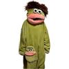 Aubzy Tuta Pigiama Mostro Verde per Adulti, Felpa con Cappuccio in Pile soffice, Calda Tuta Intera con Tasche, Costume Unisex per casa, Halloween e Carnevale