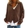Mfhmom Cardigan Donna Oversize Lungo Scollo A V Lana Invernale Maglioncini Colori Sfumati Stampato Scozzese Leggera Maglia Elegante Autunno Norvegese Monopetto Golfino Con Bottoni Leggero Cappotto Giacche