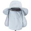 ehsbuy Cappelli da Pesca per Uomo e Donna con Copertura per Il Viso Cappello da Sole a Tesa Larga da Spiaggia Mesh Safari Caccia Giardinaggio Cappello da Secchio Packable