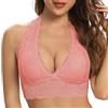 SHEKINI Reggiseno a Fiori per Donna Halter Bra Reggiseno a Triangolo Elegante Imbottito Bralette in Pizzo Reggiseno a Bustino Top Reggiseno Senza Ferretto Reggiseno Comodo…