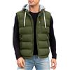 Vancavoo Gilet Uomo Invernale Piumino Smanicato con Cappuccio Rimovibile | Giubbotto Trapuntato Leggero con Zip Due Tasche Laterali con Cerniera e una Tasca Interna per Outdoor