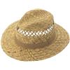Faustmann Cappello di paglia unisex con tesa dritta