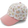 maximo Mini cappellino da ragazza, con chiusura in, Bianco lana / rosa marmo, 53