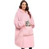 CMTOP Felpe con Cappuccio Donna Oversize Hoodie Blanket Unisex Pullover Confortevole Sherpa Fleece Jumper Coperta Tasca Sweatshirt Cappotto Taglia Unica Felpa con Coperta Uomo Donna