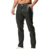 QiaTi Pantaloni da uomo in similpelle casual, elasticizzati, in pelle PU, colore nero, dritto, slim fit, per moto, notte, club, pantaloni lunghi, Nero , XXL