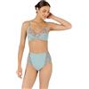Damart - Reggiseno con ferretto ricamato Bella, Donna, Verde argento blu, 3C