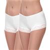 Merry Style Culotte coprenti Hipster Mutande Donna Cotone morbide Slip Donna Cotone Boxer comode Traspiranti Elasticizzate in Pizzo Intimo Femminile MSGAB55