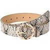 Vxcvzv 1 cintura leopardata da donna, cintura regolabile in morbida pelle PU, cintura con stampa leopardata da donna per pantaloncini, jeans, pantaloni, cappotto, vestito casual, Motivo pelle di