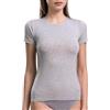 EGI Maglia Intima Donna Mezza Manica in Micromodal Elasticizzato, Maglietta Girocollo Sottogiacca Esternabile, Morbida e Traspirante Made in Italy, Art. 1132 (IT, Testo, M, Regular, Regular, Grigio)