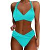 Generico Bikini Donna Mare Push Up Contenitivo Slip Vita Alta Hot Costume Donna Due Pezzi Reggiseno Costumi da Bagno 2 Pezzi all' Americana Piscina Tankini Schiena Scoperta Swimwear